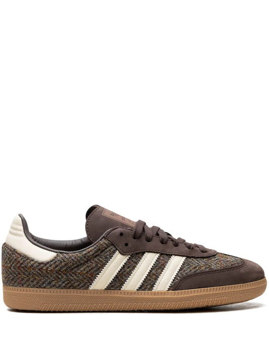 adidas Samba Og Tweed Pack Dark Brown/Cream White/Gum Sneakers — Brown/Beige — Size US M 8.5 - US W 10 — Front View