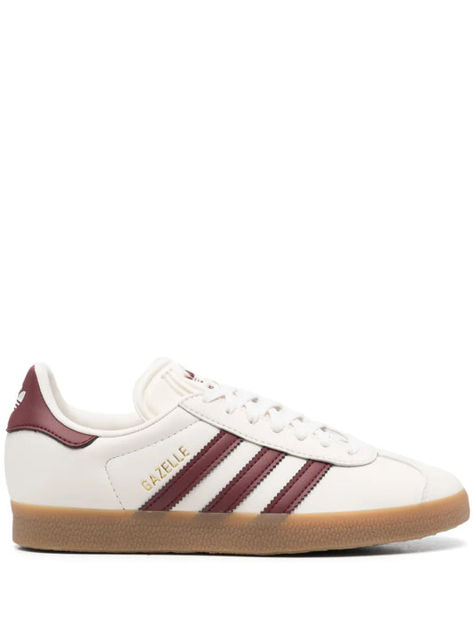 adidas Gazelle Sneakers — White/Bordeaux Red — Size US M 4 - US W 5.5 — Front View