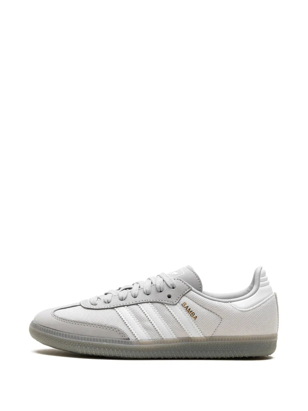 adidas Samba Grey Sneakers — Light Grey — Size US M 10.5 - US W 12 — Detail View