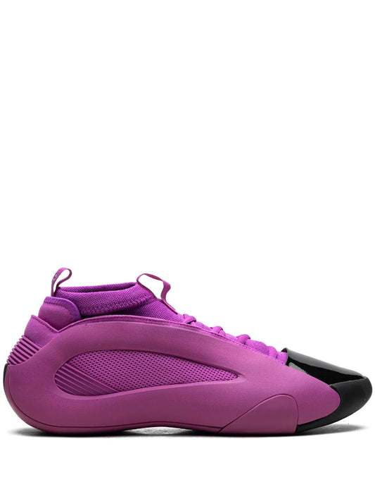 adidas Harden Vol. 8 Purple Burst Sneakers — Violet Purple/Black — Size US M 9 - US W 10.5 — Front View