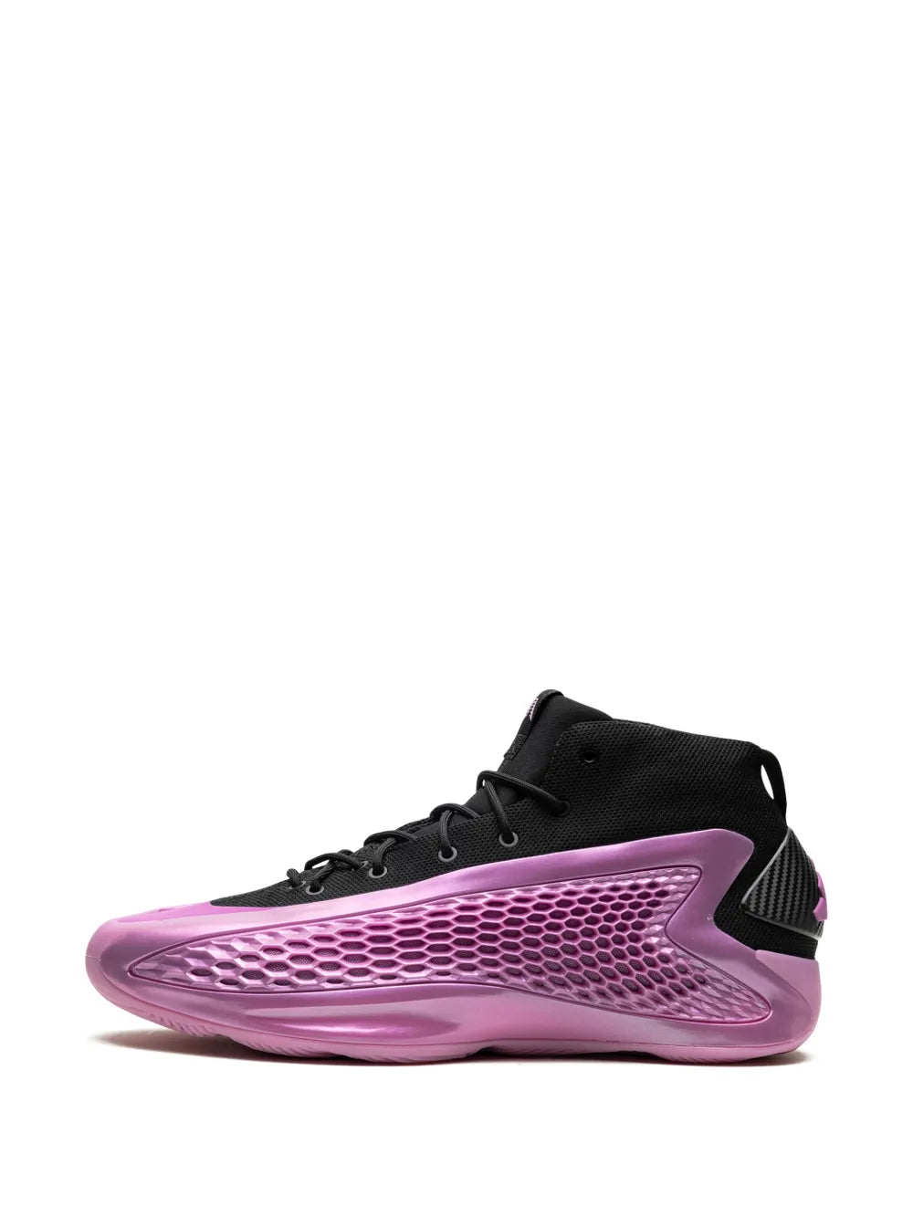 adidas Anthony Edwards 1 Preloved Purple Sneakers — Black/Purple — Size US M 9 - US W 10.5 — Detail View