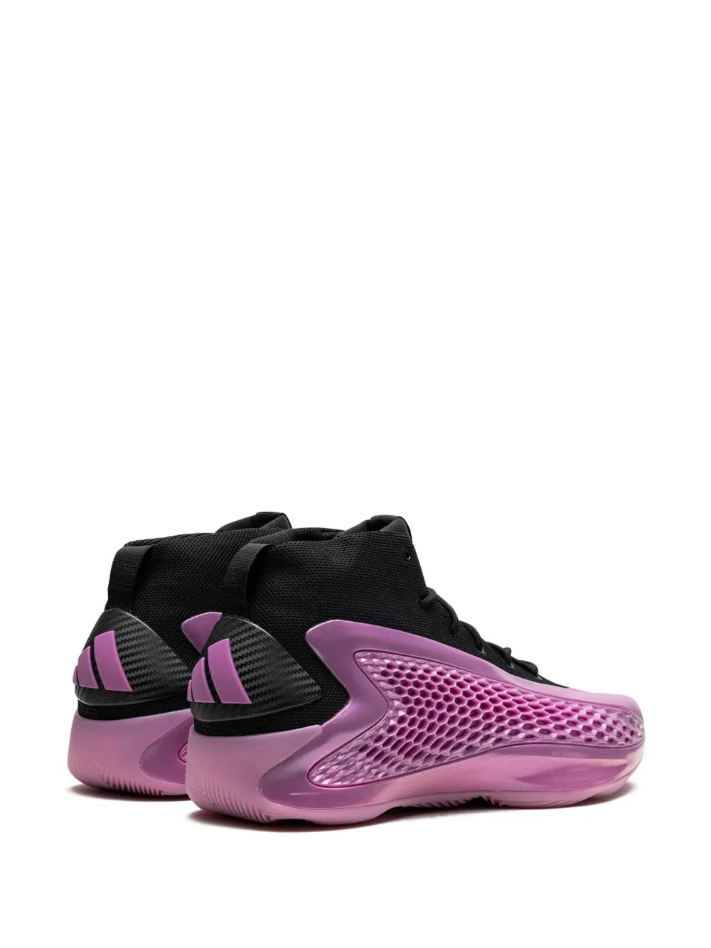 adidas Anthony Edwards 1 Preloved Purple Sneakers — Black/Purple — Size US M 9 - US W 10.5 — Back View