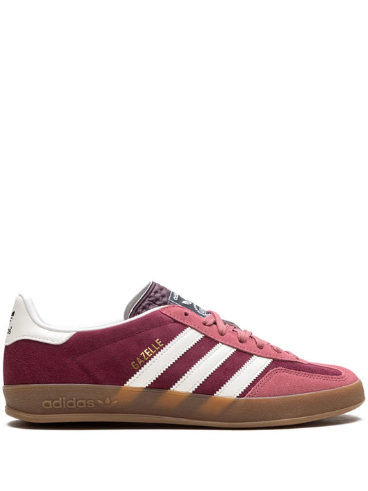 adidas Gazelle Indoor Maroon Sneakers — Burgundy — Size US M 3.5 - US W 5 — Front View
