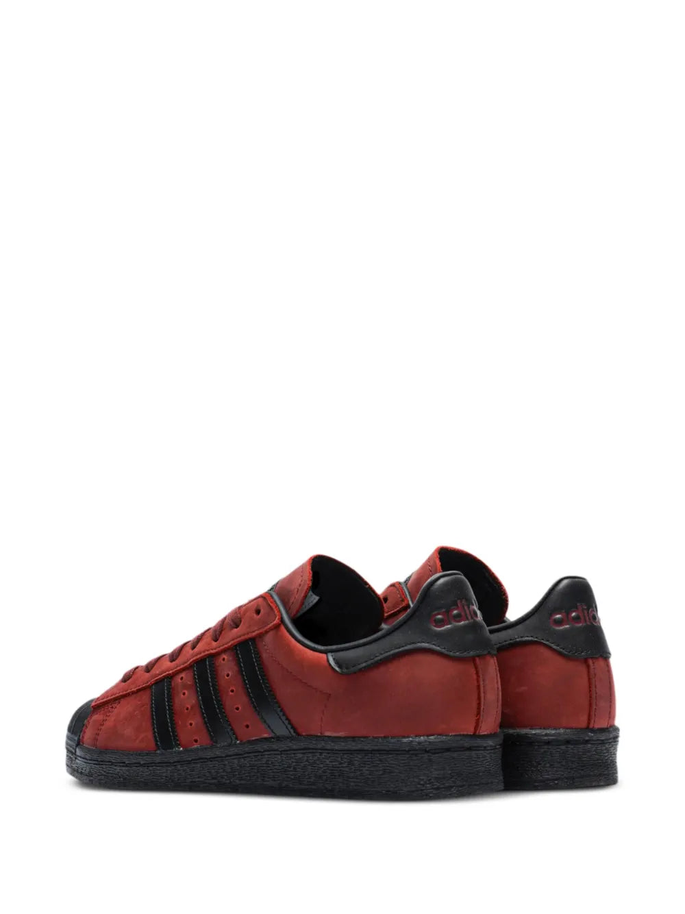 adidas Superstar 82 Sneakers — Burgundy/Black — Size US M 4 - US W 5.5 — Back View