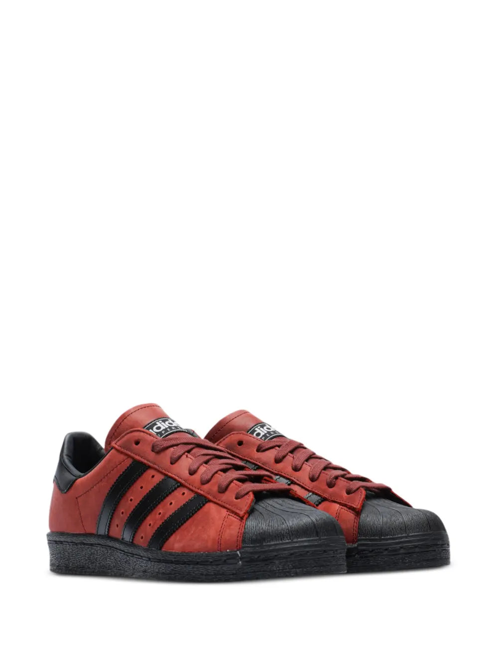 adidas Superstar 82 Sneakers — Burgundy/Black — Size US M 4 - US W 5.5 — Side View