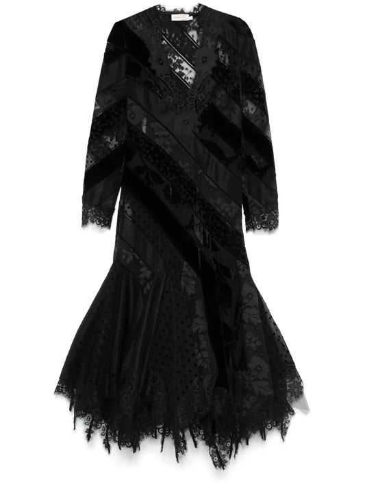 Zimmermann Eden Gown — Black/ Red — Size S — Front View