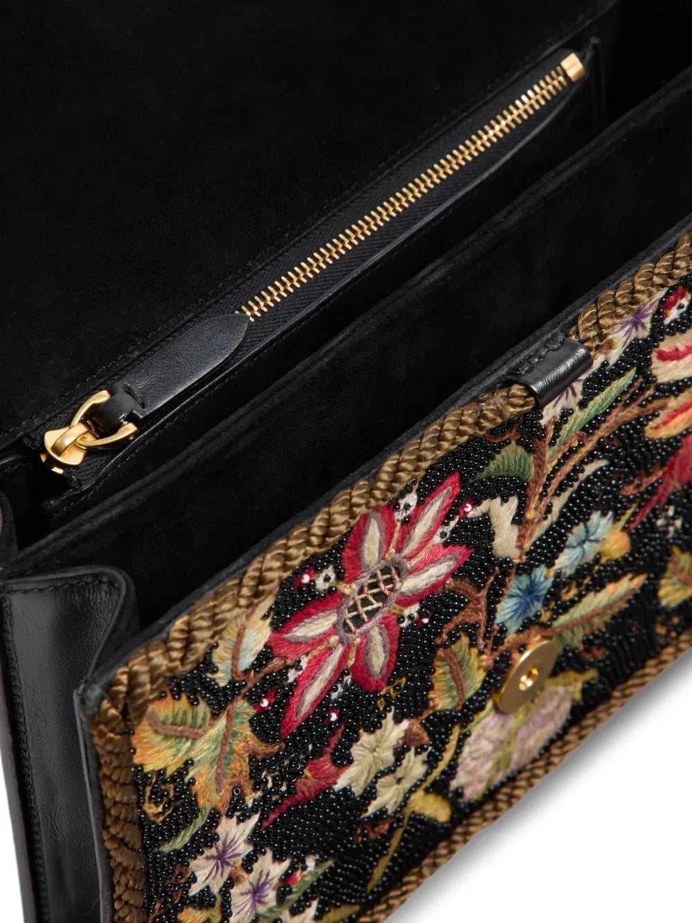 Valentino Garavani Vain Embroidered Shoulder Bag — Same as shown — Size One Size — Top View