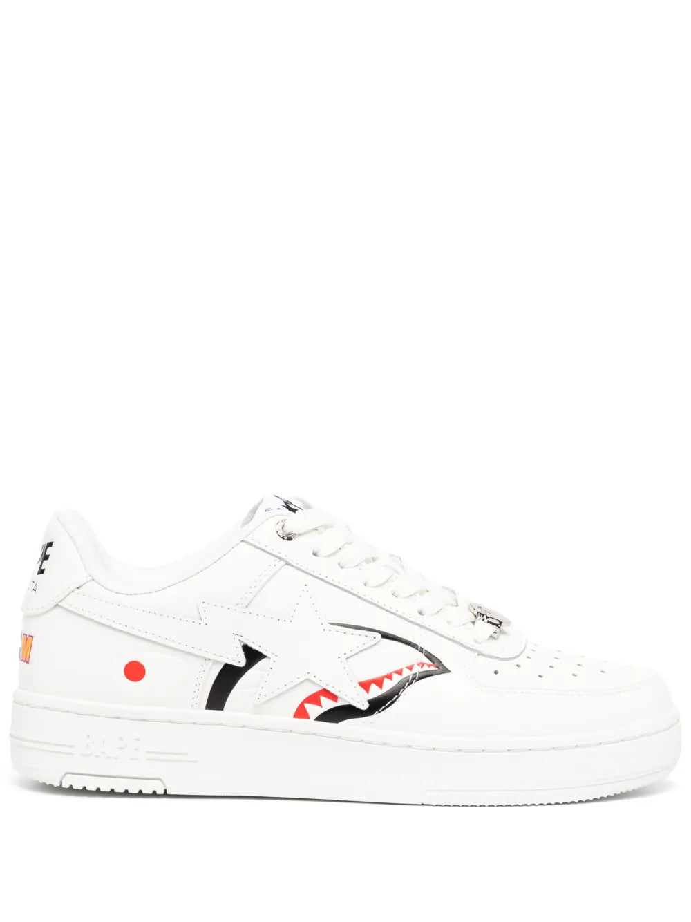 A Bathing Ape?Sta Shark M2 Sneakers — White — Size US M 3.5 - US W 5 — Front View