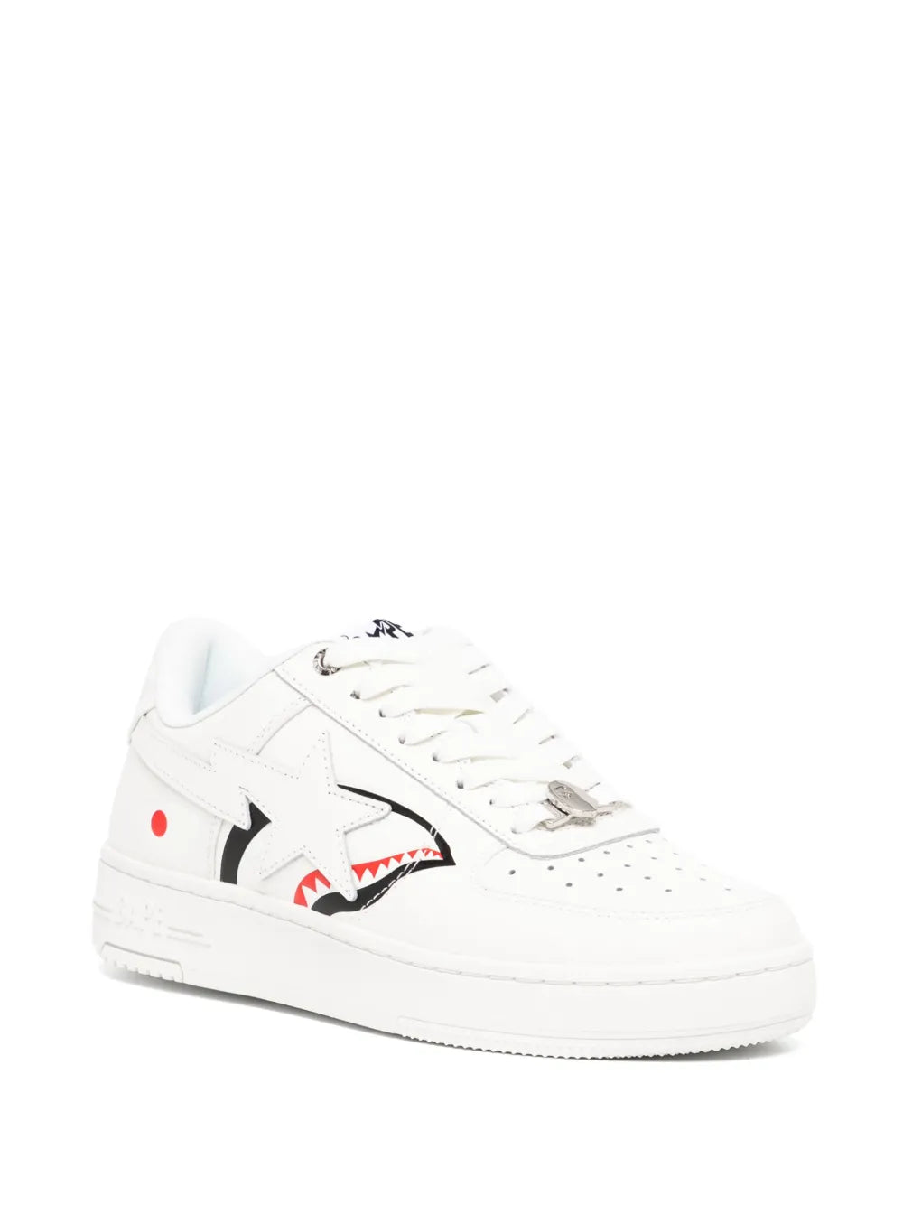 A Bathing Ape?Sta Shark M2 Sneakers — White — Size US M 3.5 - US W 5 — Side View