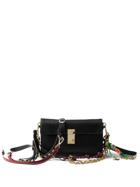 Prada Small Soft Sound Leather Shoulder Bag — Same as shown — Size One Size — Front View