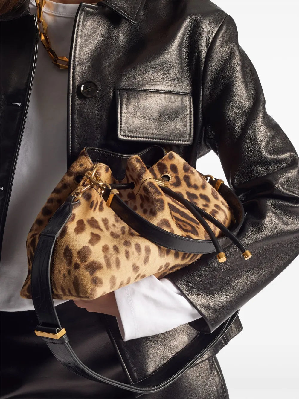 Jimmy Choo Cinch M Bucket Bag — Same as shown — Size One Size — Side View