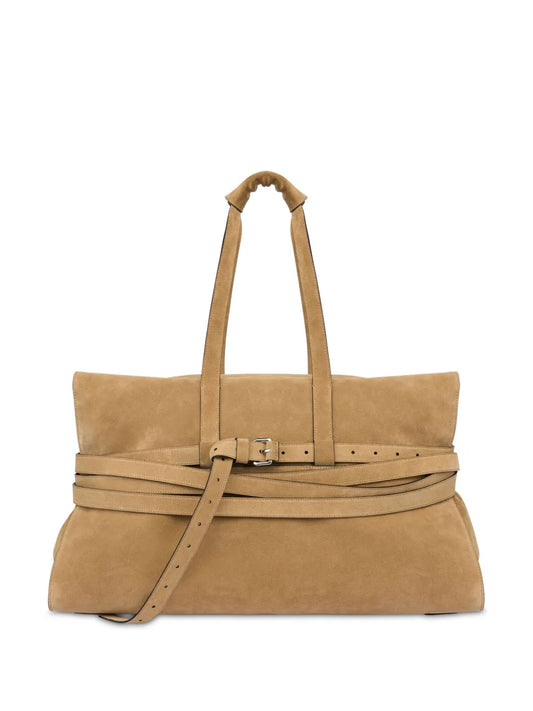 Moschino Tie Me Leather Shoulder Bag — Same as shown — Size One Size — Front View
