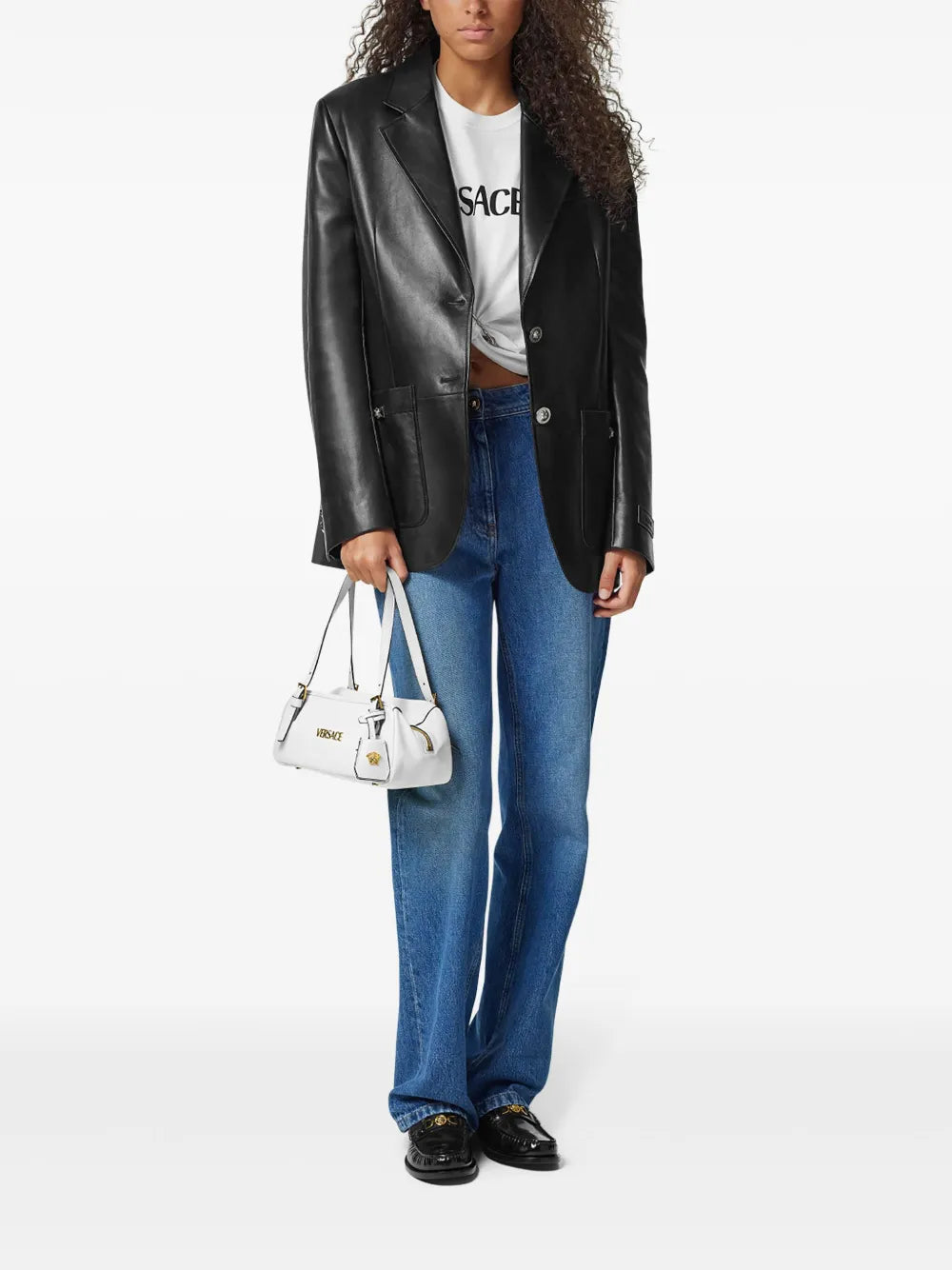 Versace Tag Bowling Shoulder Bag — Same as shown — Size One Size — Side View