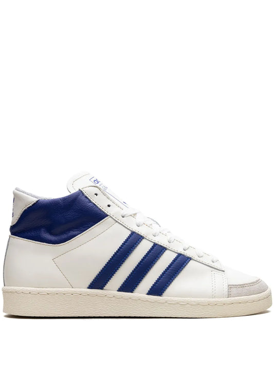 adidas Jabbar Hi Off White/Collegiate Royal Sneakers — White — Size US M 11 - US W 12.5 — Front View