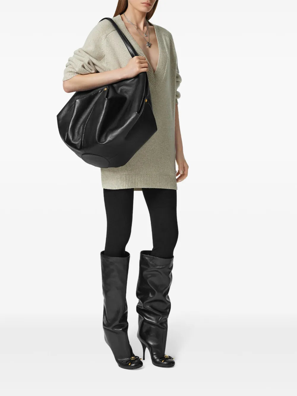 Versace Large Protea Shoulder Bag — Same as shown — Size One Size — Side View
