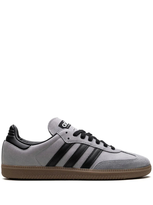 adidas Samba Og Halo Silver/Core Black/Brown Desert Sneakers — Grey — Size US M 3.5 - US W 5 — Front View