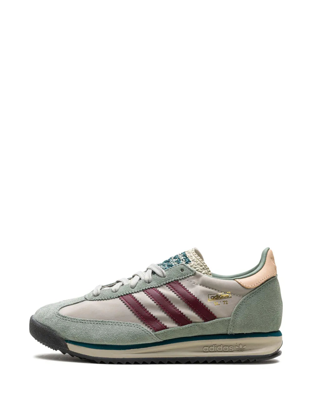 adidas Sl72 Rs Putty Grey Shadow Red Sneakers — Sage Green — Size US M 9 - US W 10.5 — Detail View