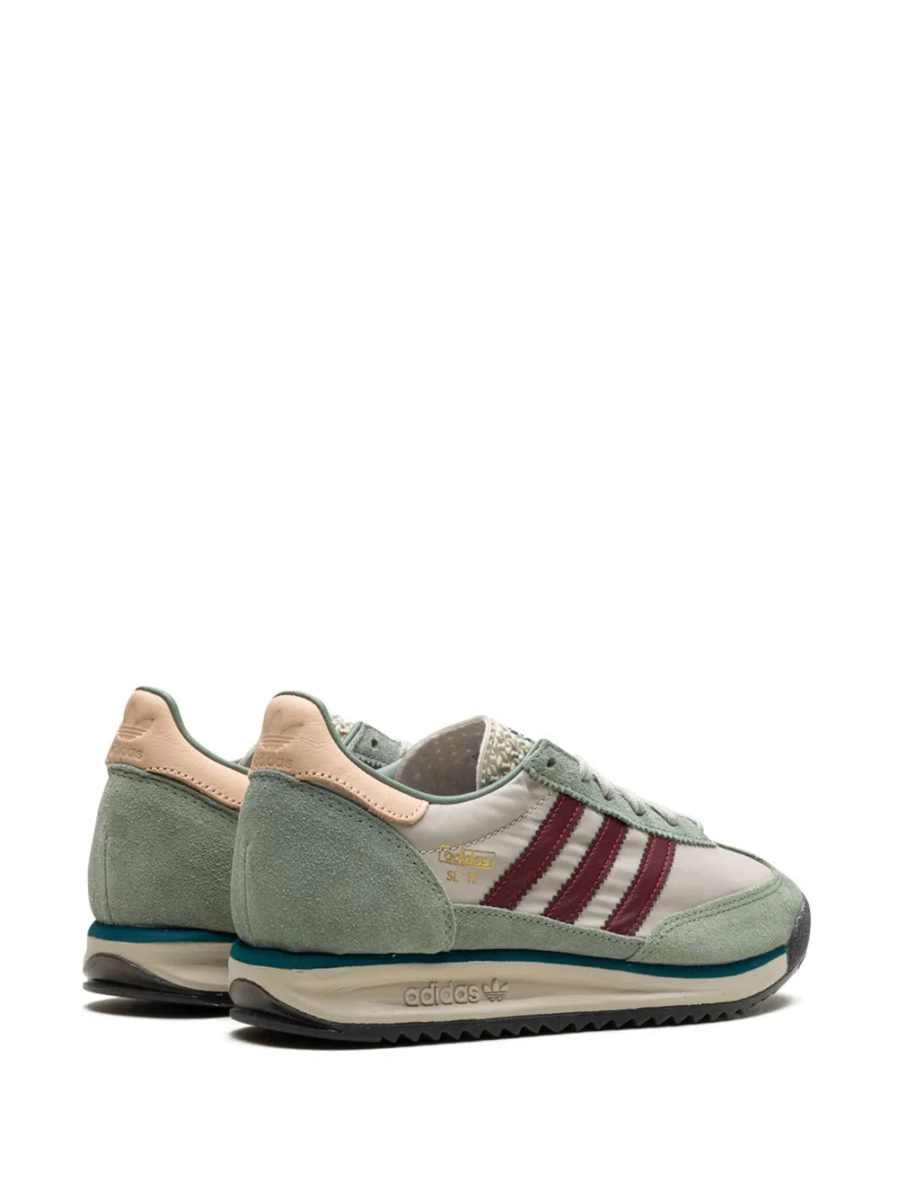 adidas Sl72 Rs Putty Grey Shadow Red Sneakers — Sage Green — Size US M 9 - US W 10.5 — Back View