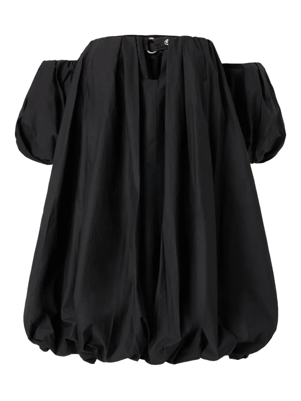 Pinko Balloon Hem Mini Dress — Black/ Red/ Pink — Size S — Front View