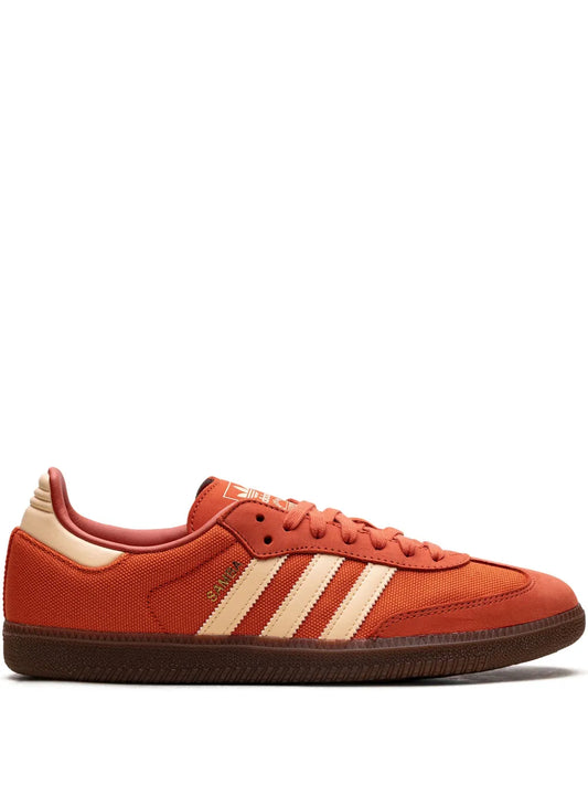 adidas Samba Og Collegiate Orange Sneakers — Orange/Ecru/Red — Size US M 9.5 - US W 11 — Front View