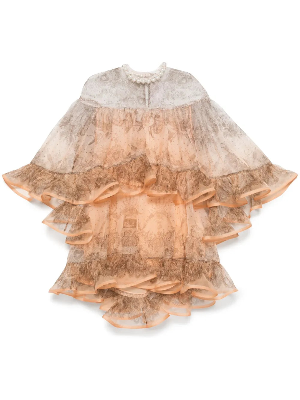 Zimmermann Embellished Mini Dress — Orange — Size XS — Front View