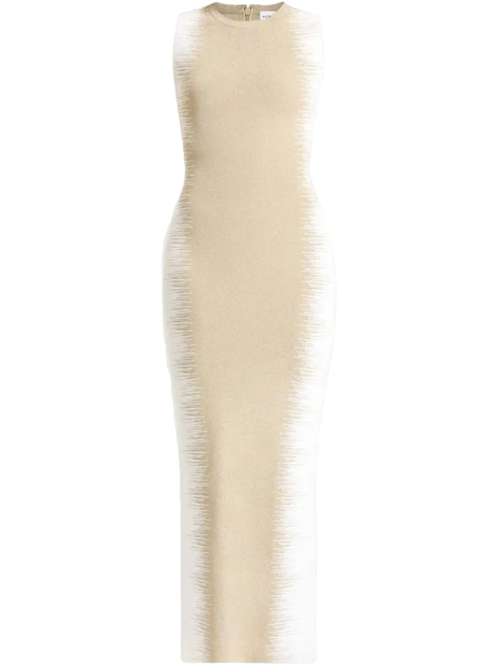 Herve Leger The Ruby Midi Dress — Beige — Size XS — Front View