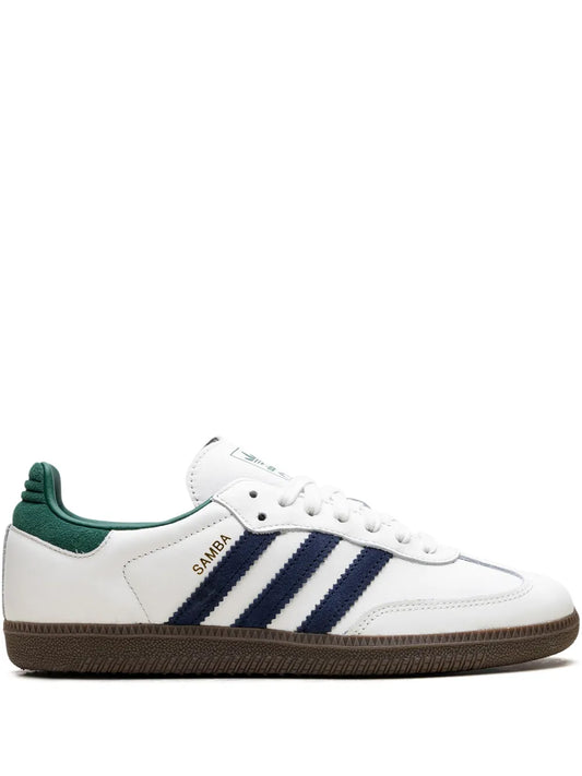 adidas Samba Og Black/White/Collegiate Green Sneakers — White — Size US M 10.5 - US W 12 — Front View