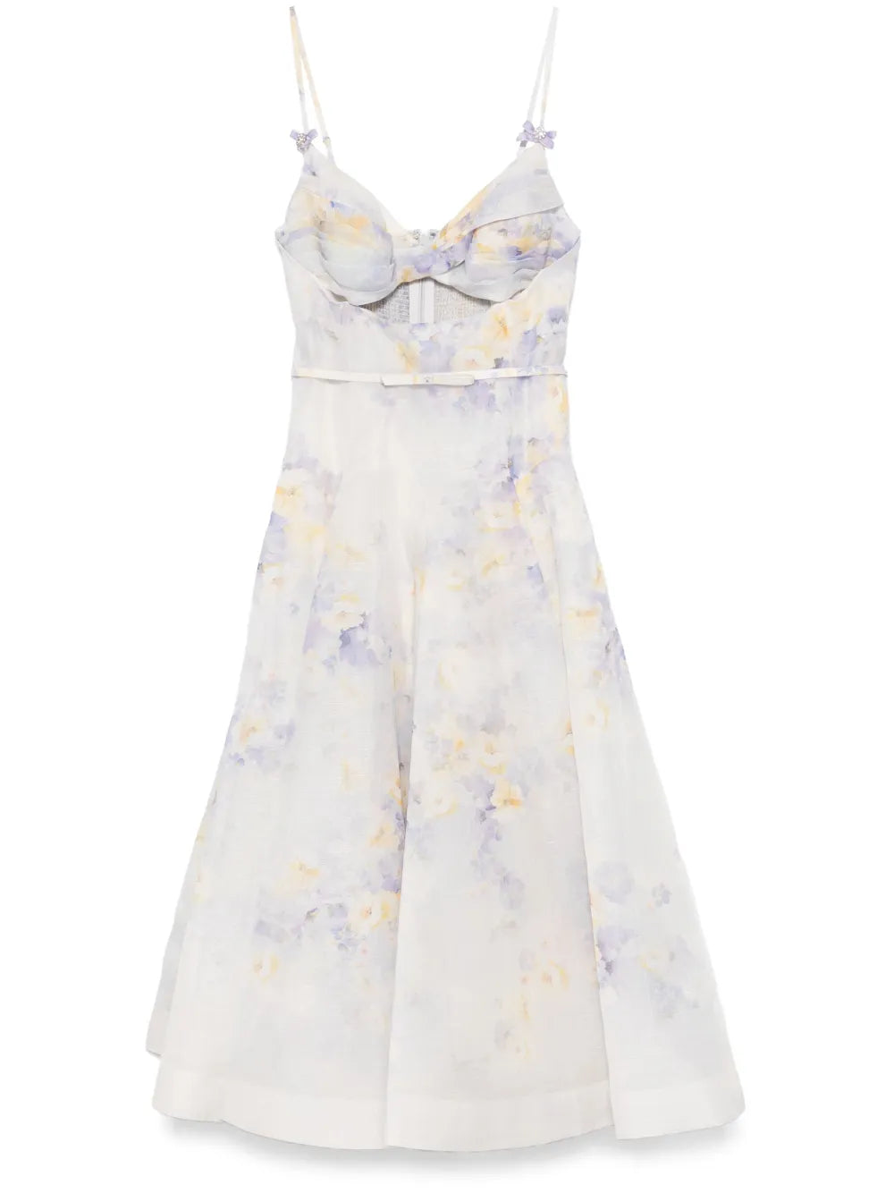 Zimmermann Crush Midi Dress — White — Size XS — Front View