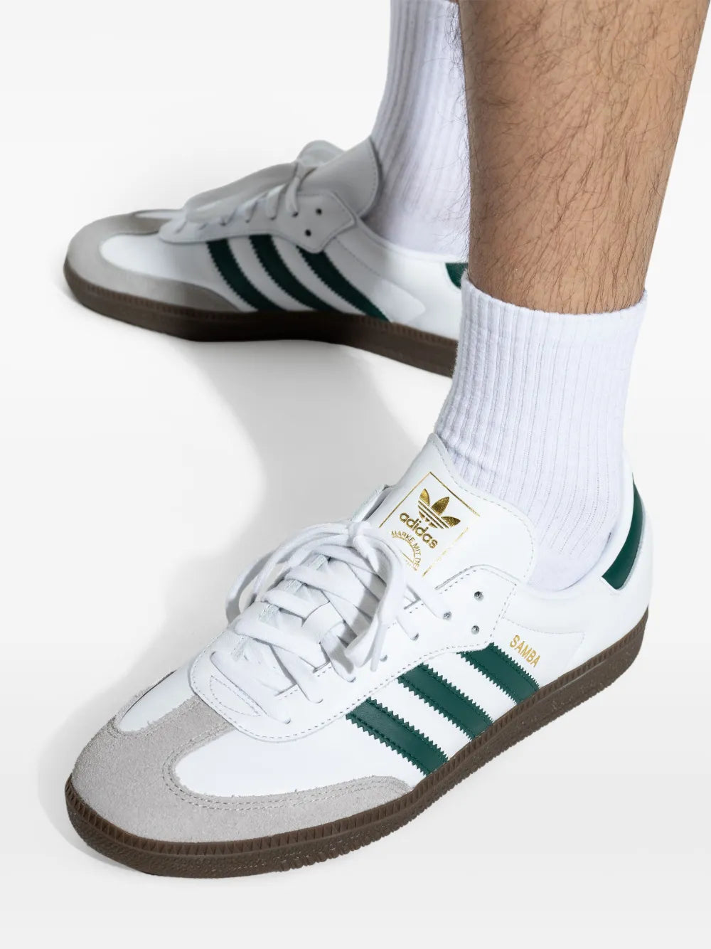 adidas Samba Sneakers — White — Size US M 7.5 - US W 9 — Lifestyle View