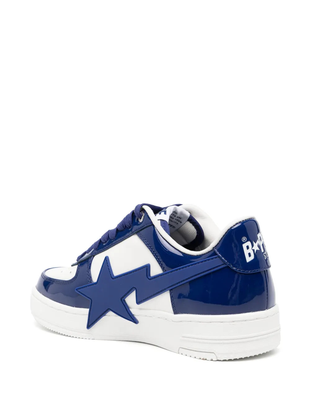 A Bathing Ape?Bape Sta Sneakers — Navy/White — Size US M 3.5 - US W 5 — Back View