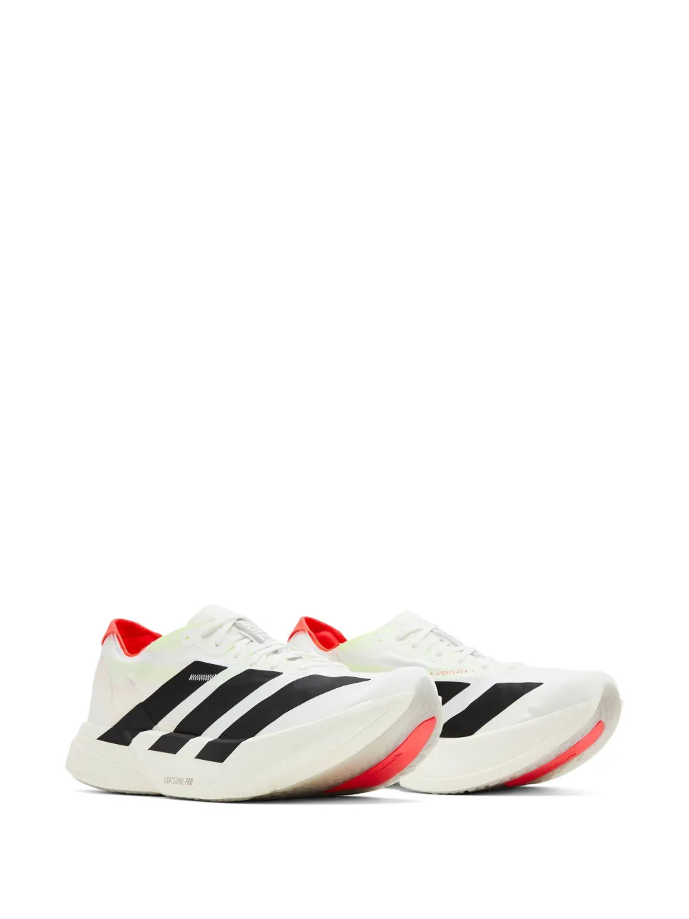 adidas Adizero Adios Pro 4 White/Black/Red Sneakers — White — Size US M 4.5 - US W 6 — Side View