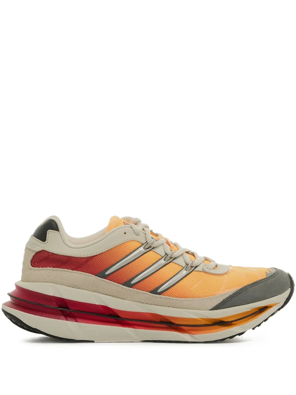 adidas Adistar Hrmy Running Sneakers — Beige / Orange — Size US M 4.5 - US W 6 — Front View