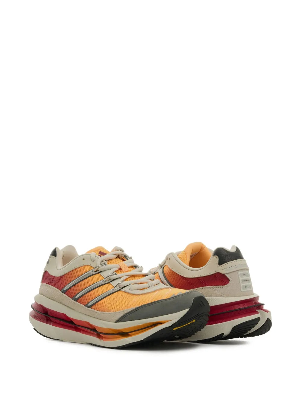 adidas Adistar Hrmy Running Sneakers — Beige / Orange — Size US M 4.5 - US W 6 — Side View