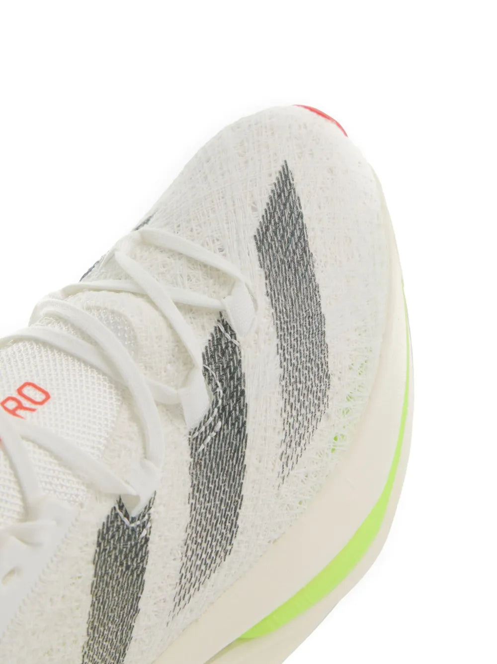 adidas Adizero Prime X 2 Strung Sneakers — White — Size US M 7 - US W 8.5 — Top View