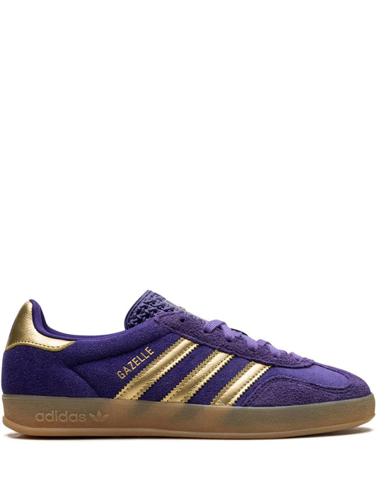 adidas Gazelle Indoor West Nyc Wizard Sneakers — Purple — Size US M 6 - US W 7.5 — Front View