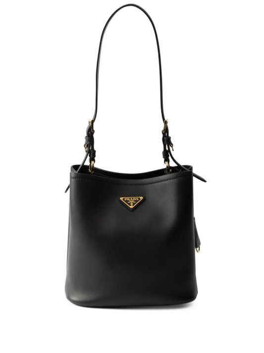 Prada Medium Leather Shoulder Bag — Same as shown — Size One Size — Front View