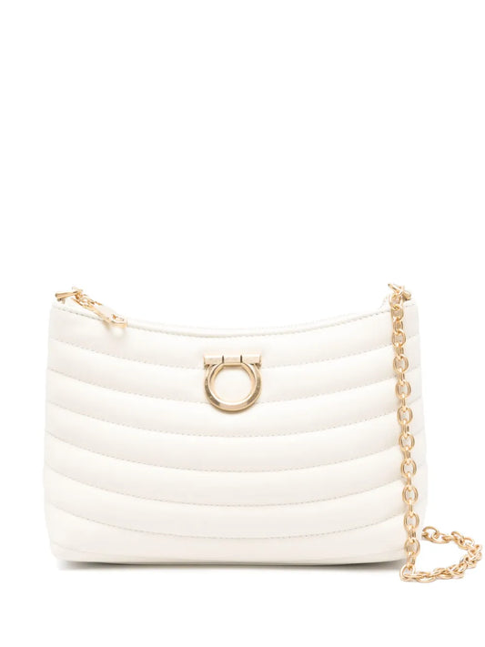 Ferragamo Gancini Plaque Shoulder Bag — Same as shown — Size One Size — Front View