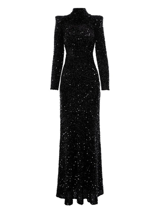Vpm Atelier Sabrina Maxi Dress — Black — Size XS — Front View