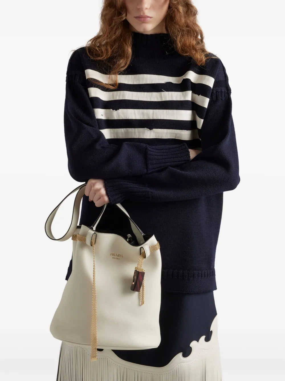 Prada Buckle Bucket Bag — Same as shown — Size One Size — Side View