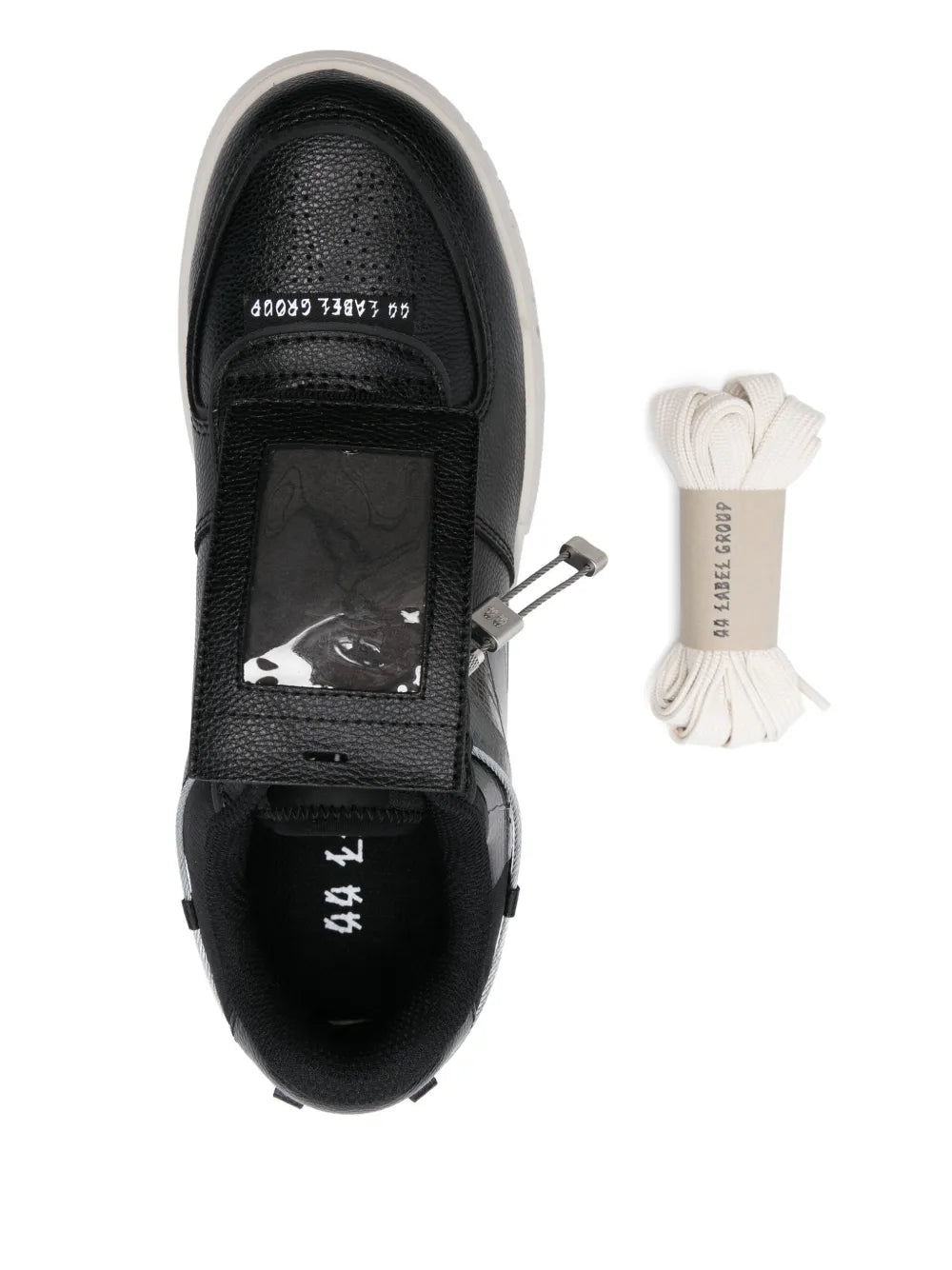 44 Label Group Avril Sneakers — Black — Size US M 3.5 - US W 5 — Top View
