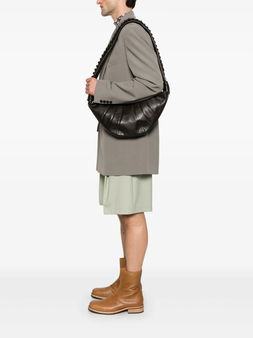 Lemaire Medium Pearls Croissant Shoulder Bag — Same as shown — Size One Size — Side View