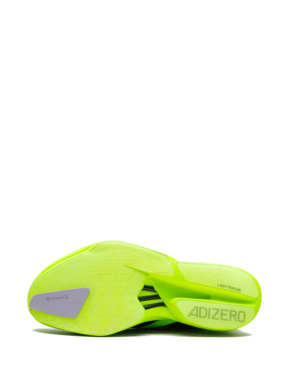 adidas Adizero Adios Pro 4 Lucid Lemon/Black Sneakers — Neon Green — Size US M 4.5 - US W 6 — Top View