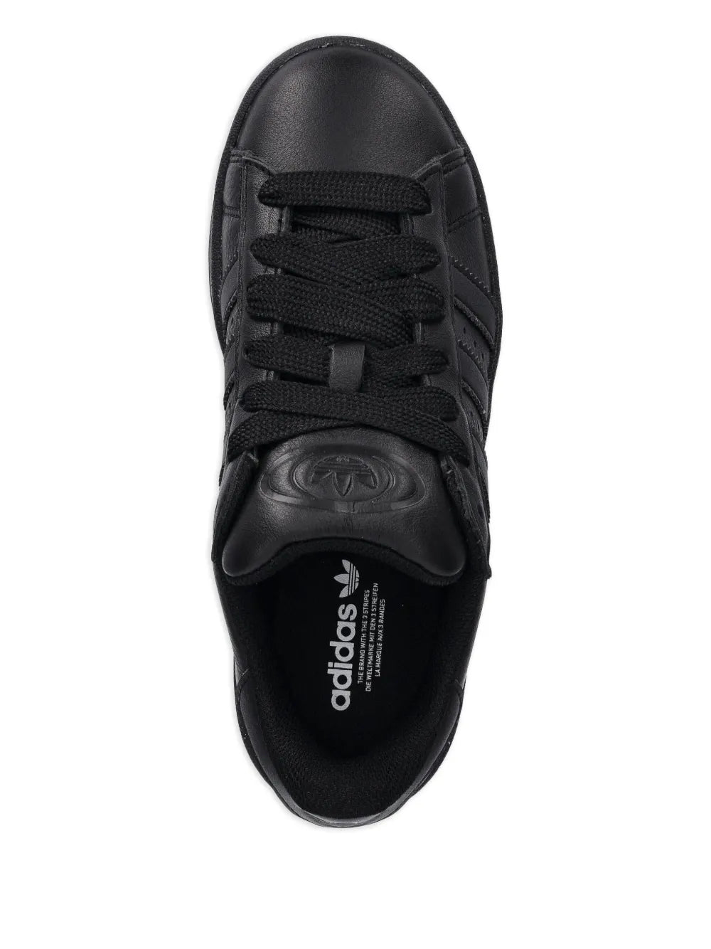 adidas Campus 00S Sneakers — Black — Size US M 8 - US W 9.5 — Top View