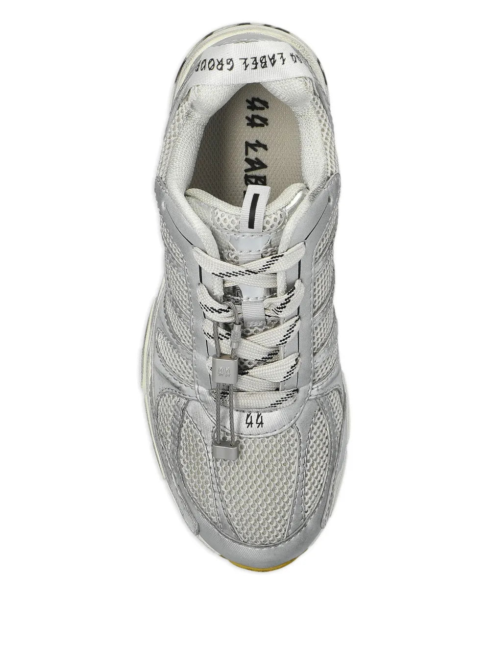 44 Label Group Dragger Sneakers — Silver-Tone — Size US M 3.5 - US W 5 — Top View