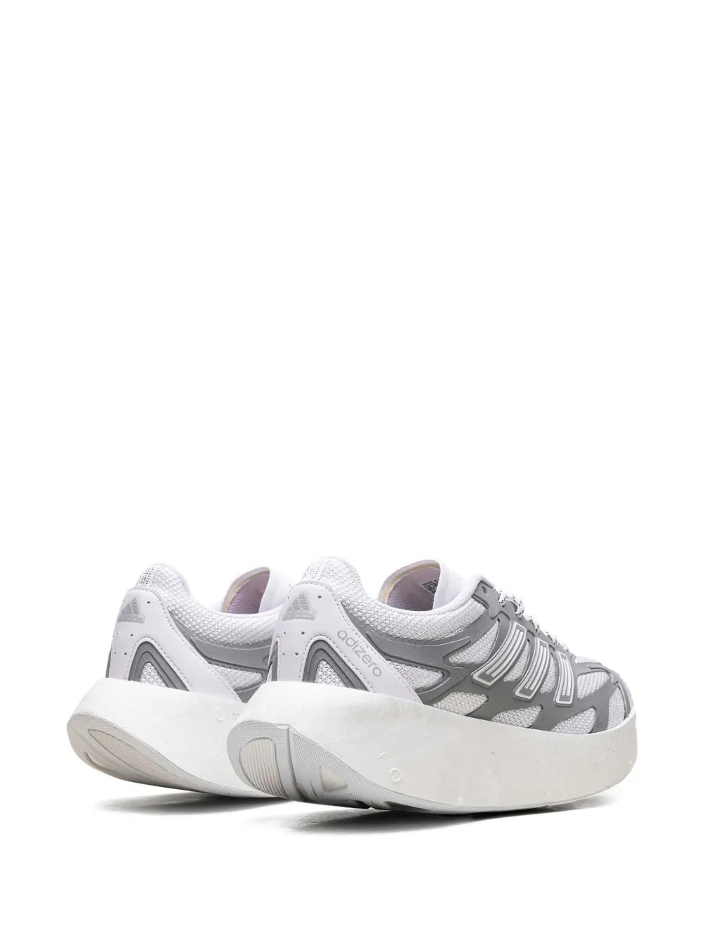 adidas Adizero Aruku White/Silver Metallic Sneakers — White — Size US M 3.5 - US W 5 — Back View