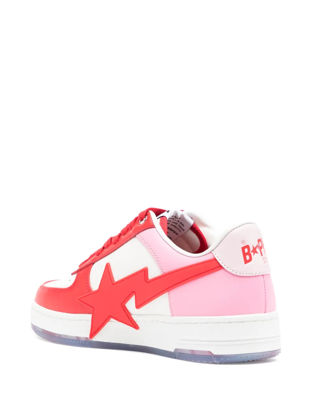 A Bathing Ape?Sta Os M2 Sneakers — Red — Size US M 3.5 - US W 5 — Back View