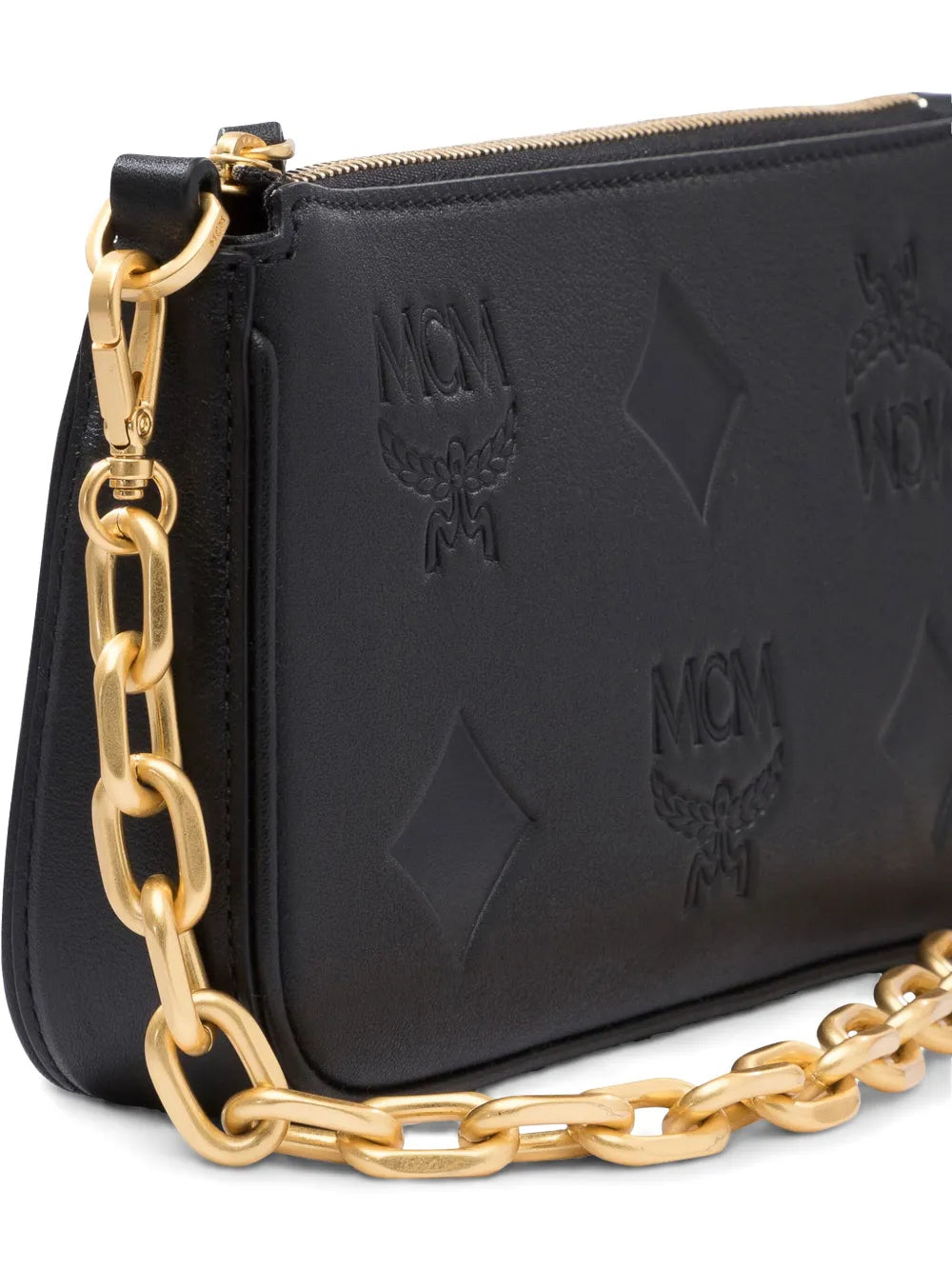 Mcm Logo Debossed Shoulder Bag — Same as shown — Size One Size — Top View