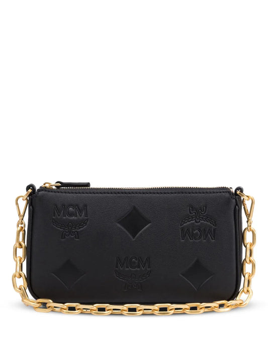 Mcm Logo Debossed Shoulder Bag — Same as shown — Size One Size — Front View