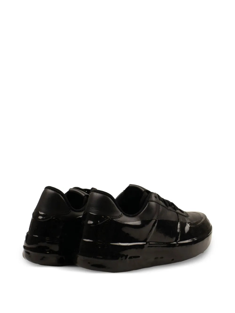 424 Wax Dipped Sneakers — Black — Size US M 3.5 - US W 5 — Top View