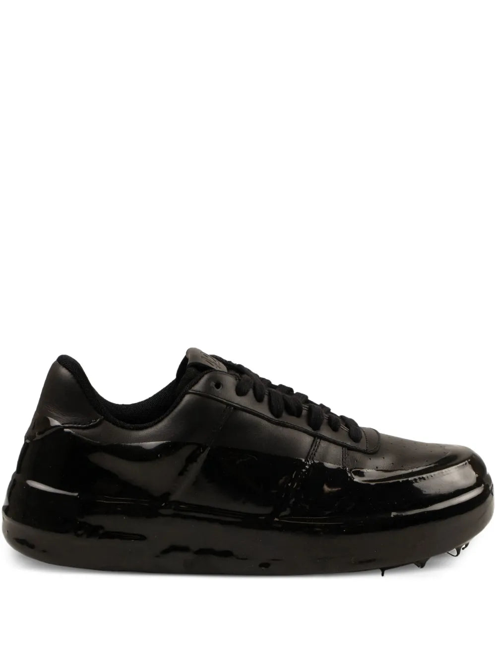 424 Wax Dipped Sneakers — Black — Size US M 3.5 - US W 5 — Front View